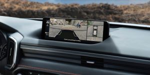 backup camera view on a 2025 mazda vehicle