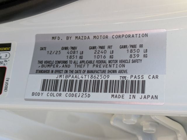 2026 Mazda Mazda3 Sedan 2.5 S