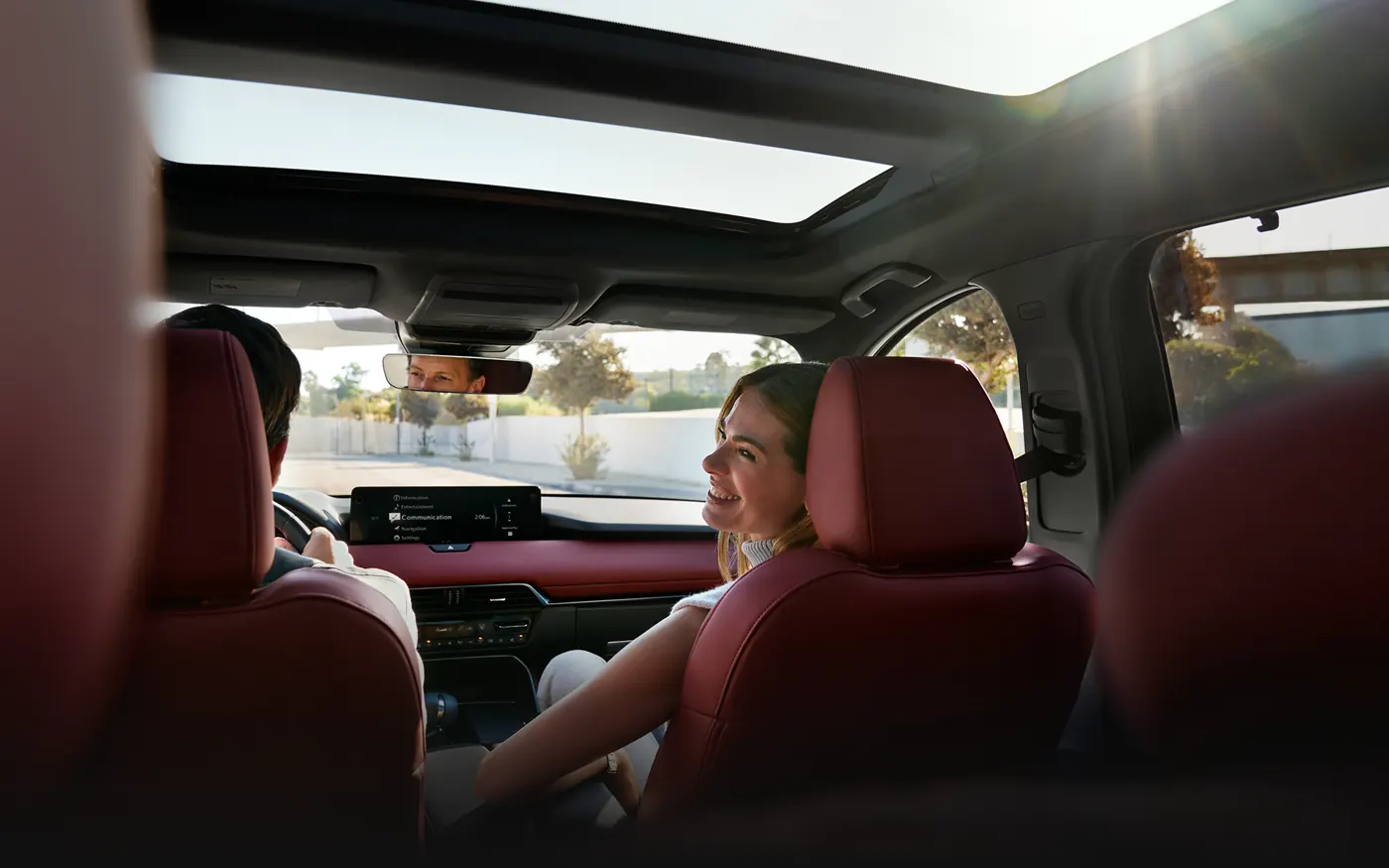 Friends riding in the 2-row 2027 Mazda CX-90 | Brown & Wood Mazda in Greenville NC